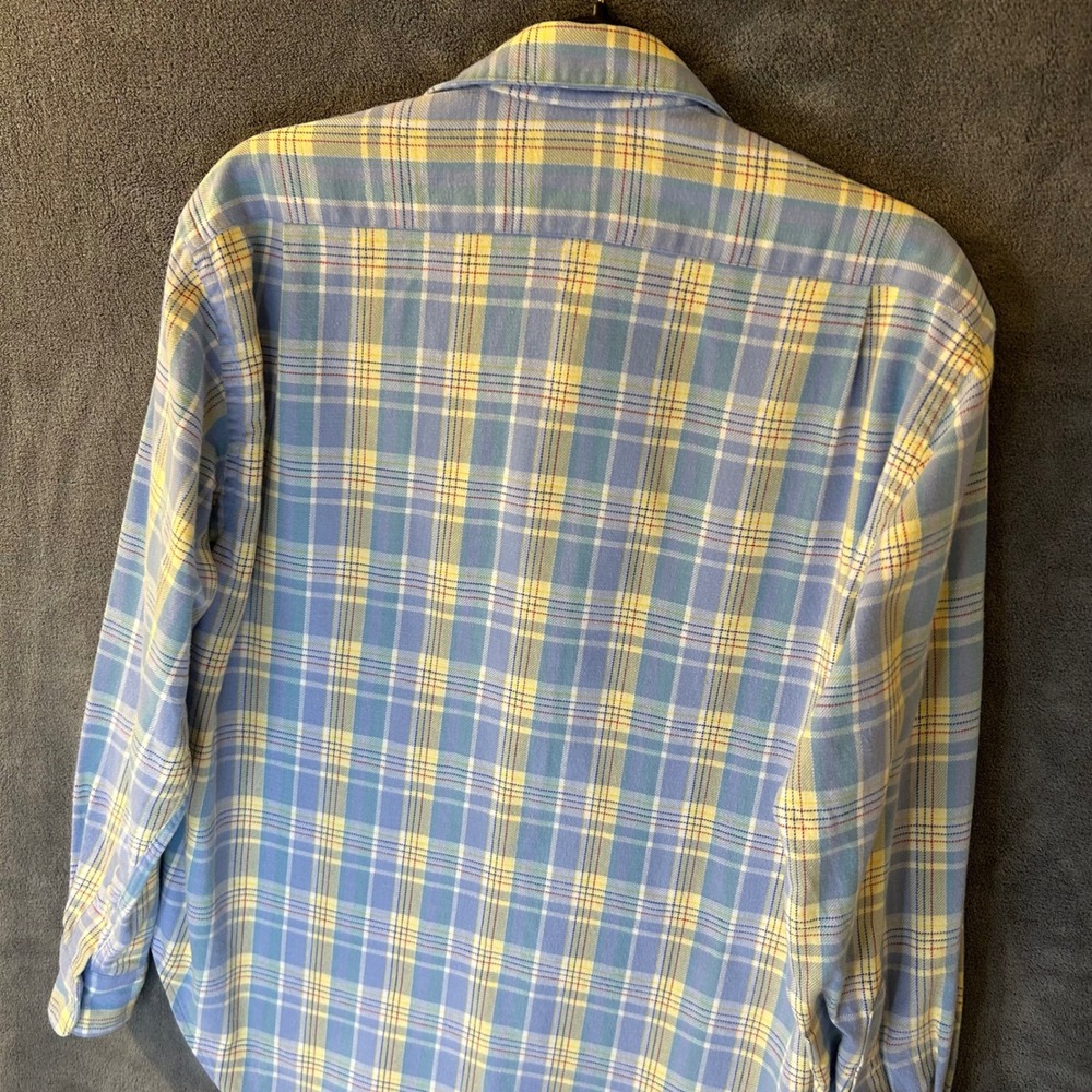 VTG 80s Ralph Lauren Womens Plaid Soft Flannel Shirt Size 4 Made in USA - Picture 7 of 11